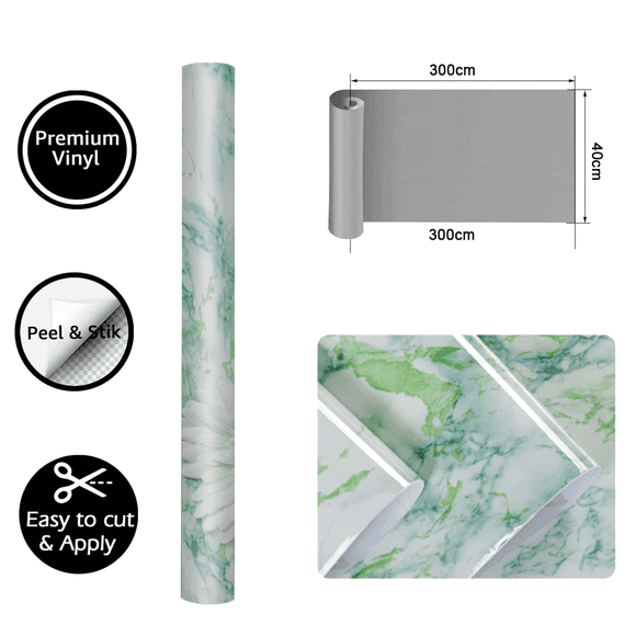15.7''x118'' Marble Contact Paper Peel and Stick Countertops for Kitchen Countertop Contact Paper Waterproof