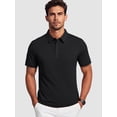 thumbnail image 5 of Cadmus Men's Polo Shirt Quick Dry Performance Short Sleeve Tactical Shirts Pique Jersey Golf Shirt,8688,Black,S, 5 of 7