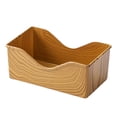 thumbnail image 6 of Homelife Spit Bone Dish Imitation Wood Grain Stackable Retro Food Grade Fruit Snack Cake Tray Dining Table Plate for Dining Room, 6 of 13