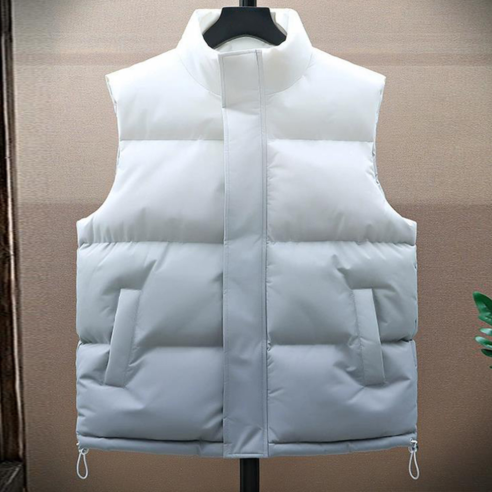Gilet Sans Manches Homme Rembourré - Col Montant, Coupe Ample - Pour Automne Et Hiver - Léger Et Chaud - Taille Grande Disponible