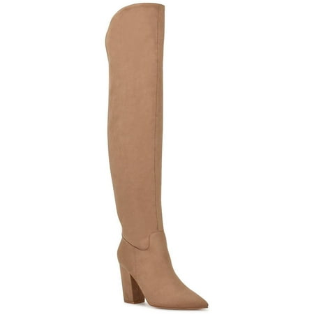 

Nine West Womens Go For It 2 Faux Suede Block Heel Knee-High Boots