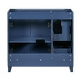 thumbnail image 7 of 36-inch Bathroom Vanity, Modern Freestanding Single Bathroom Cabinet with 2 Drawers, Adjustable Storage Shelf and 2 Soft-close Doors, Blue ( Cabinet Only), 7 of 7