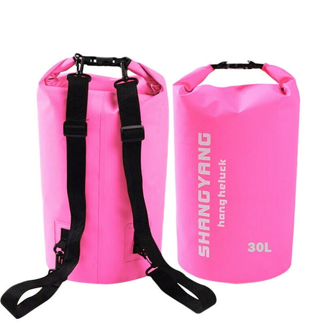 Waterproof Dry Bag - Soatuto Water Resistant Roll Top Dry Compression Sack Keeps Gear Dry for Kayaking, Beach, Rafting, Boating, Hiking, Camping and Fishing Waterproof Dry Bag - 30L / Pink