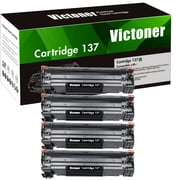 Victoner 4-Pack Compatible Toner for Canon 137 CRG137 imageCLASS MF212w MF216n MF227dw MF229dw MF232w Printer Black