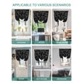 thumbnail image 5 of Abstract Style Tie Up Curtains for Windows 45 Inch Length Balloon Curtains Kitchen Adjustable Balloon Window Shade Black Face Line Modern Character Art Tie Up Valance Bathroom Curtain Window 34"x45", 5 of 6