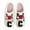 C, variant on Christmas Slippers for Men Size 10 Fuzzy Cute Outdoor Indoor Slippers Xmas Santa Reindeer Letter Print Fashion Winter Shoes (Red & White, D)