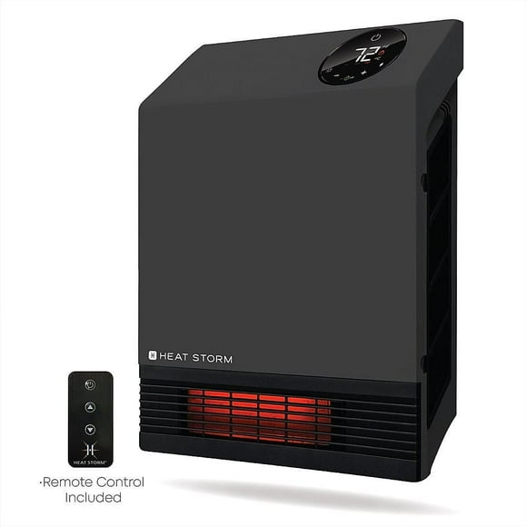 Heat Storm 1000w Deluxe Indoor Infrared Wall Heater, Grey