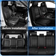 thumbnail image 4 of HQBQBUG Car Seat Covers Full Set Compatible with Toyota RAV4(Not for Hybrid) 2013-2025 2026,Comfort Leather Automotive Seat Covers Anti-Slip Seat Cover&Accessories(5 Seats,Black), 4 of 10