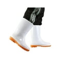 thumbnail image 4 of Gomelly Women Men Rubber Boot Slip Resistant Rain Boots Lightweight Garden Shoes Comfort Rainboot Work Waterproof White Middle Tube 8.5, 4 of 7