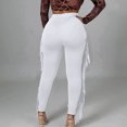 thumbnail image 4 of Aoochasliy Womens Pants Clothes Sexy Tight Solid Color Tassel Bandage Trousers, 4 of 9