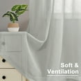 thumbnail image 2 of XWZO Semi Sheer Linen Curtains,Privacy Enhancing & Light Filtering Rod Pocket Drapes for Living Room with Tiebacks(Grey,W52 x L84 Inch,2 Panels), 2 of 12
