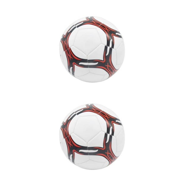 Guardoinrt Ballon de Soccer Officiel Portable - Grand Champ d'Application pour Jeux, Largement Utilisé, Ballon Résistant à l'Usure, Soccer Officiel le Plus Récent, Épaissi, Blanc, type 4, Ensemble de 2