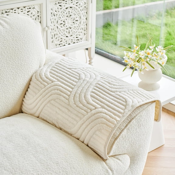 Pet Cover for Couch, Thick Velvet Sectional Couch Cover Non‑Slip Solid Color Sofa Slipcover Sofa Covers for Furniture Bed Couch Sofa