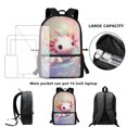 thumbnail image 4 of Yuyamidu Cute Axolotl Basketball Backpack with Lunch Box Kids Boys Bookbag and Lunch Bag Set of 4 Primary School School Bag 5th Grade Bookbags for Girls and Lunchbox Pencil Case Water Bottle Bag, 4 of 7