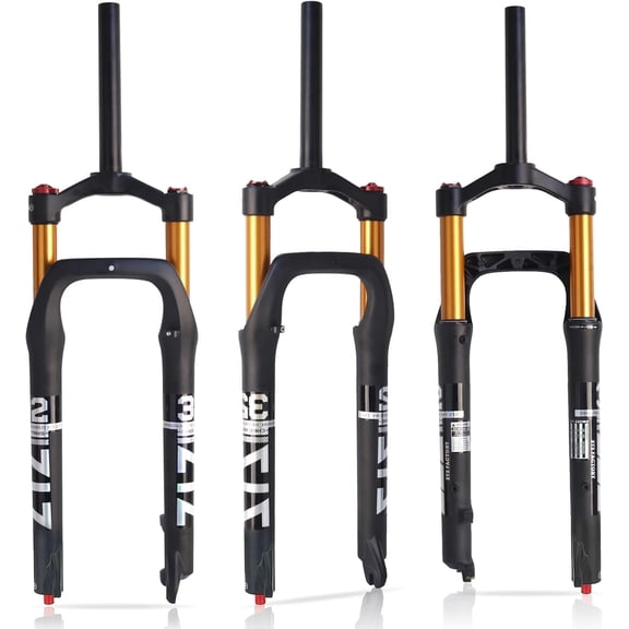 ZTZ 26 * 4.0 inch Fat Tire MTB Air Suspension Fork - Ultralight Rebound Adjustment Front Fork, 135mm Spacing Hub,9mm QR,for Snow Beach XC MTB