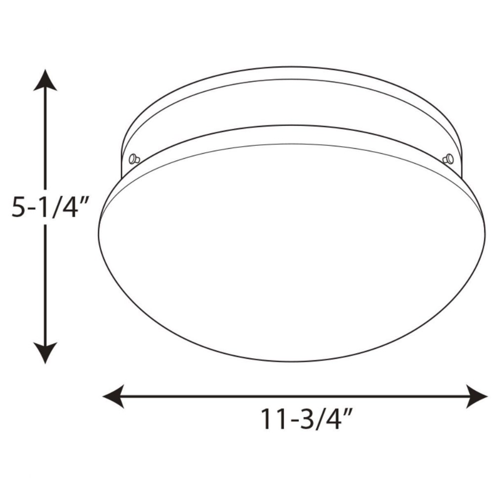 Two-Light 11-1/2" Close-to-Ceiling