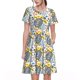 thumbnail image 1 of Easygdp Sea Turtle para Vestido Transpirable de Mujer, Vestido Suelto de Manga Corta con Pliegues y Bolsillos para el Verano, 1 of 6