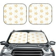 thumbnail image 2 of Balery 2 Piece Wheat Car Windshield Sun Shade|Foldable Front Windshield Shade for Car Front Window for Most Sedans SUV Truck-Small, 2 of 7