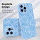 thumbnail image 3 of Funda de teléfono MZELQ para iPhone 16 Pro Max Silicone Floral Blue, 3 of 6