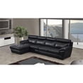 thumbnail image 3 of American Eagle Furniture Leather Left Side Facing Chaise Sectional in Black, 3 of 3