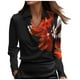 thumbnail image 2 of Ailaofu Women Y2K Floral Long Sleeve Tee Flower Graphic Crop Top Crew Neck Slim Fit T-Shirts Cute Going Out Tops, 2 of 5