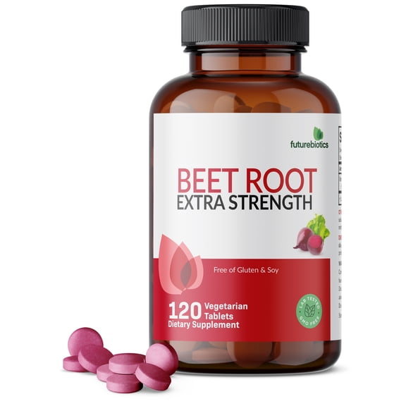 Futurebiotics Beet Root Extra Strength  Heart, Circulation & Stamina Support - Non-GMO, 120 Tablets