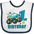 thumbnail image 3 of Inktastic 1st Birthday Monster Truck Boys Baby Bib, 3 of 4