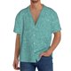 thumbnail image 1 of Fotbe Teal Green Glitter Camisa Estampada de Manga Corta para Hombre, Casual de Verano, Estilo Playero, Sin Arrugas-X-Large, 1 of 5