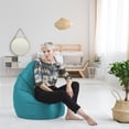 thumbnail image 3 of Gouchee Home Brava Turquoise Bean Bag Chair – Water-Repellent Fabric with Polystyrene Bead Filling, Suitable for Adults and Teens, Lightweight & Portable Seating for Bedroom, Dorm or Living Room, 3 of 8