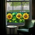 thumbnail image 4 of Xmarks Stained Glass Window Film, 1 pcs Sunflower Window Static Cling Yellow Flower Privacy Film Decorative UV Sun Blocking Glass Window Covering for Bathroom, 4 of 8
