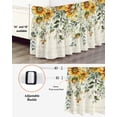 thumbnail image 3 of Pastoral Floral Plant Bed Skirt King Size 16" Drop Sage Sunflower Eucalyptus Leaves Beige Ruffled Wrap Around Bed Skirts Adjustable Elastic Bedskirt Dust Ruffle for King Size Bed, 3 of 7