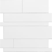 Bond Tile Easy Luxe Railroad White 3 in. x 6 in. SPC Peel and Stick Tile Sample
