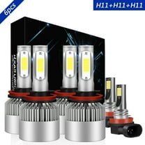 6pcs H11 High/Low Fog Beam for Nissan X-Trail 2015-2019 LED Headlight Car Light Bulbs