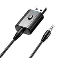 thumbnail image 1 of HEVIRGO Adaptateur Récepteur Émetteur Audio Sans Fil USB Bluetooth-compatible 5.0 3.5mm aux pour PC, 1 of 10
