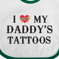 thumbnail image 4 of Inktastic I Love My Daddy's Tattoos Boys or Girls Baby Bib, 4 of 4
