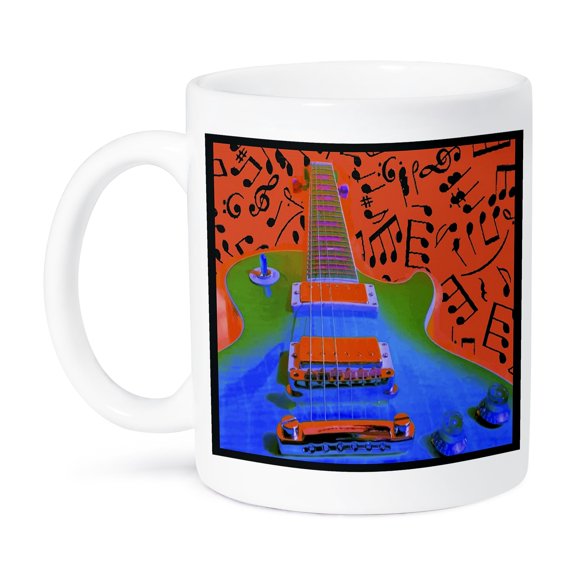 3dRose, Colorful Guitar, 15oz Mug