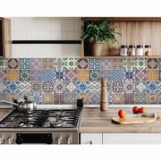 7" X 7" Linna Mutli Mosaic Peel and Stick Tiles