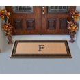 thumbnail image 4 of A1HC Natural Coir Flock Monogrammed Door Mat for Front Door, 30x60, Anti-Shed Treated Durable Doormat Outdoor Entrance, Heavy Duty, Thin Profile, Easy to Clean, Long Lasting, Front Door Entry Doormat, 4 of 6