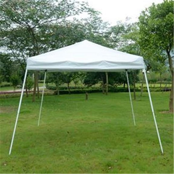 10 x 10 ft. Outdoor Slant Leg Easy Pop-Up Canopy Tent, White