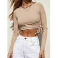 thumbnail image 5 of Dry Crop Tops Long Sleeve  Side Drawstring, 5 of 11