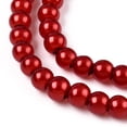 thumbnail image 3 of Baking Painted Pearlized Glass Pearl Round Bead Strands Crimson 4~5mm Hole: 1mm about 200~210pcs/strand 31.4 inch, 3 of 3
