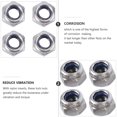 thumbnail image 3 of BALAHAPY 100Ud Lock Nut Acero Inoxidable 304 Con Inserto Nylon Resistencia A Corrosión Color Plata, 3 of 6