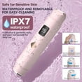 thumbnail image 4 of JUUTREN 2-in-1 Bikini Trimmer for Women with LED Display, Rechargeable Electric Razor & Dual-Head Shaver for Face, Body, Underarms & Legs, Painless Hair Removal, IPX7 Waterproof, Wet & Dry Use, 4 of 8