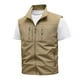 thumbnail image 1 of Chaleco ligero de softshell para hombre, chaqueta utilitaria para actividades al aire libre y viajes, cuello alto, múltiples bolsillos, para senderismo/running (XL-XXXXXXL), 1 of 3