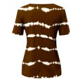 thumbnail image 5 of Chemises à Manches Courtes pour Femmes Mode Tendance Été Col Rond Loisirs Manches Courtes Imprimé Hauts Imitation Coton Hauts d'Été 2023 Hauts Blouses pour Femmes, 5 of 5