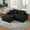 Black, variant on Sailvan Modular Sectional Loveseat Cloud Sofa,Boneless Corduroy Couch with Non Slip Base,No Assembly L-Shape Sleeper Sofa for Small Spaces Black