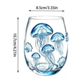 thumbnail image 3 of BiFandian Artisanal Ocean Animals Glassware, Stemless Handcrafted Marine Design Drinking Glass, Coastal Home Decor for Beach House, Kitchen Bar, Oceanside Living Gift, 3 of 7