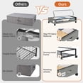 thumbnail image 4 of Eunos Under Bed Storage with Wheels, 2 Pack Underbed Storage Containers with Clear Lid and Handles, Storage Organizer Bins, Gray, 4 of 8