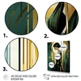 thumbnail image 3 of Designart "Elegant Retro Woman in Green & Gold" Inspirational Canvas Wall Art - Glam Green Fashion Bedroom Canvas Wall Art, 3 of 6