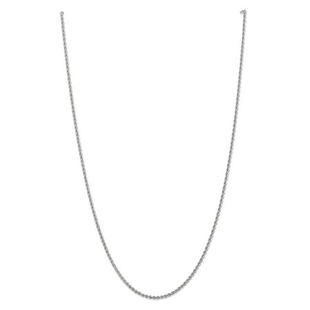 Primal Gold 14 Karat White Gold 2.25mm Regular Rope Chain